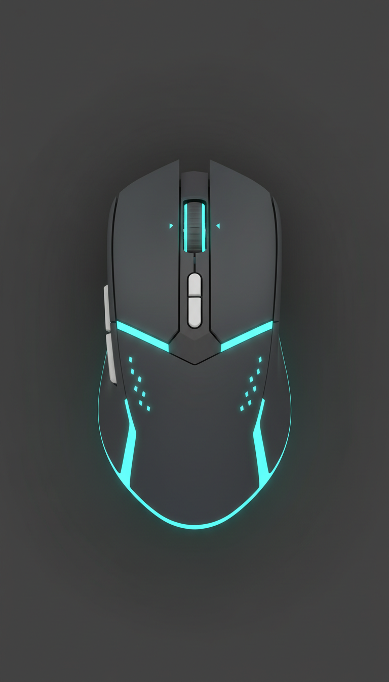 Ergonomic Gaming Mouse with LED Accents